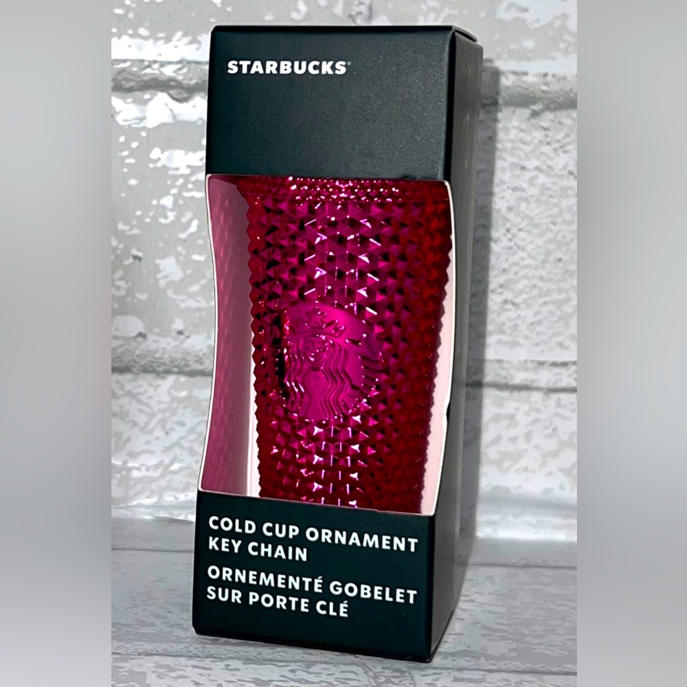 NWT Starbucks 2022 Winter Holiday Collection Metallic  SANGRIA ornament keychain